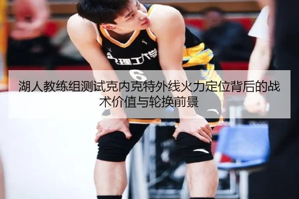 湖人教练组测试克内克特外线火力定位背后的战术价值与轮换前景